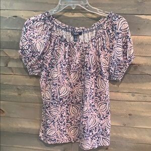 Chaps Peasant Top LIKE NEW